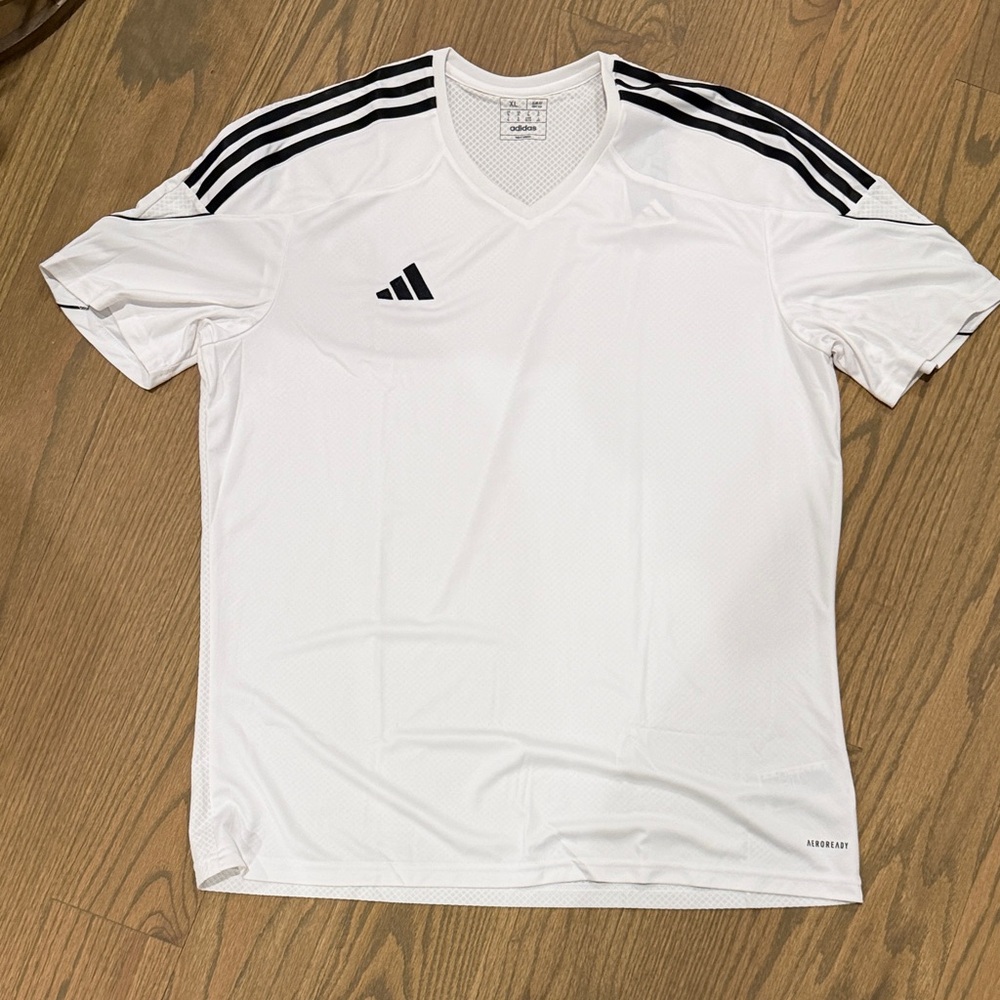 NWT Adidas Men's White Jersey with Black Accents